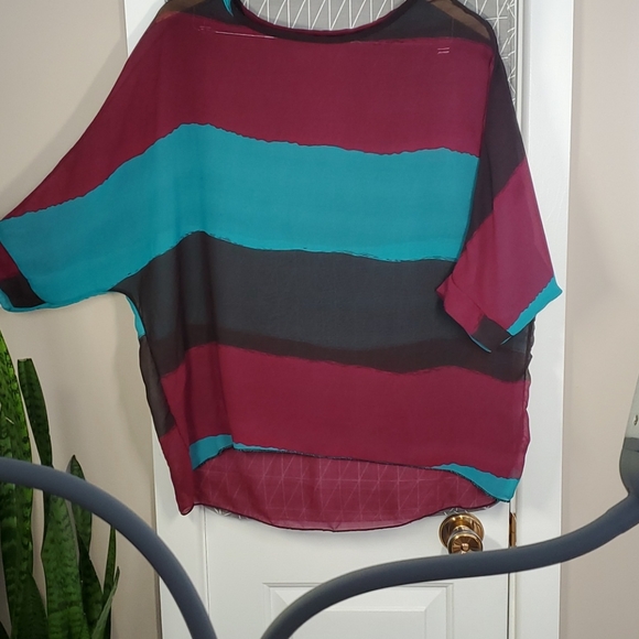 Jewel tone batwig top - Picture 2 of 5